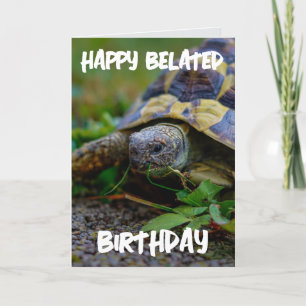 CARTE DE REMERCIEMENTS BATTU BIRTHDALE TURTLE BIG GREETING CARD