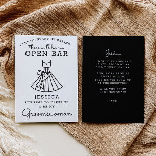Carte De Remerciements Be My Groomswoman Card - Drôle