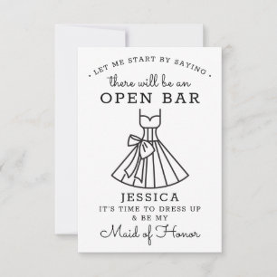 Carte De Remerciements Be My Maid of Honor Card - Drôle