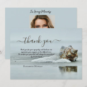 Carte De Remerciements Beach Seashell Photo Fête De La Vie