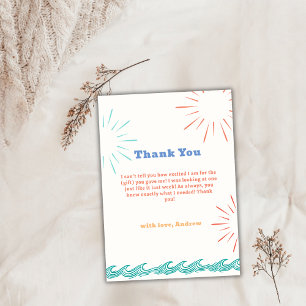 Carte De Remerciements Beach Sunshine Voici Le Baby shower Son