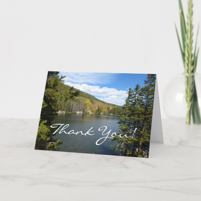 Carte De Remerciements Bear Lake au parc national Rocky Mountain (Devant)