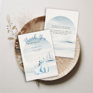 Carte De Remerciements Bearly Wait Polar Mama Oear Cub Bébé Garçon Douche