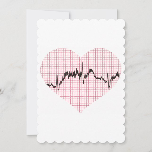 Carte De Remerciements Beat du coeur VII (Devant)