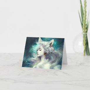 Carte De Remerciements Beau animal fantastique Wolf