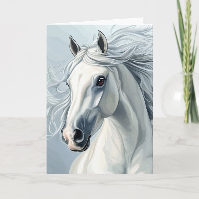 CARTE DE REMERCIEMENTS BEAU CHEVAL N° 1 (Devant)