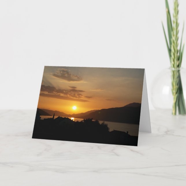 Carte De Remerciements Beau coucher du soleil (Devant)
