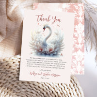Beau Swan rose Floral Damask Girl Baby shower