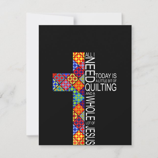 Carte De Remerciements Beaucoup De Jésus Et De Crochet À Coudre (Devant)