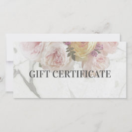 Carte De Remerciements Beauté Boutique Marbre Fleur Deluxe Design Cadeau