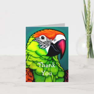 Carte De Remerciements Beauté de la forêt tropicale : Parrot sauvage exot