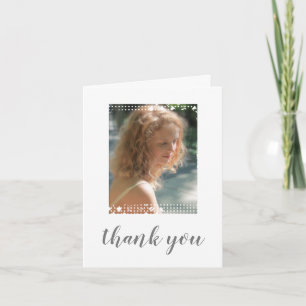 Carte De Remerciements Beautiful Editable Photo Graduation   Thank You