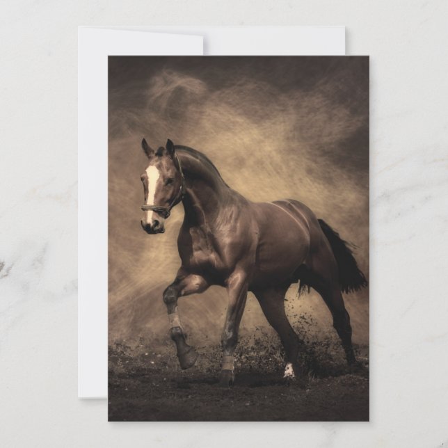 Carte De Remerciements Beautiful horse throw pillow (Devant)