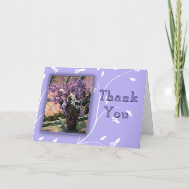 Carte De Remerciements Beautiful Mary Cassat Lilac Thank You Cards (Devant)