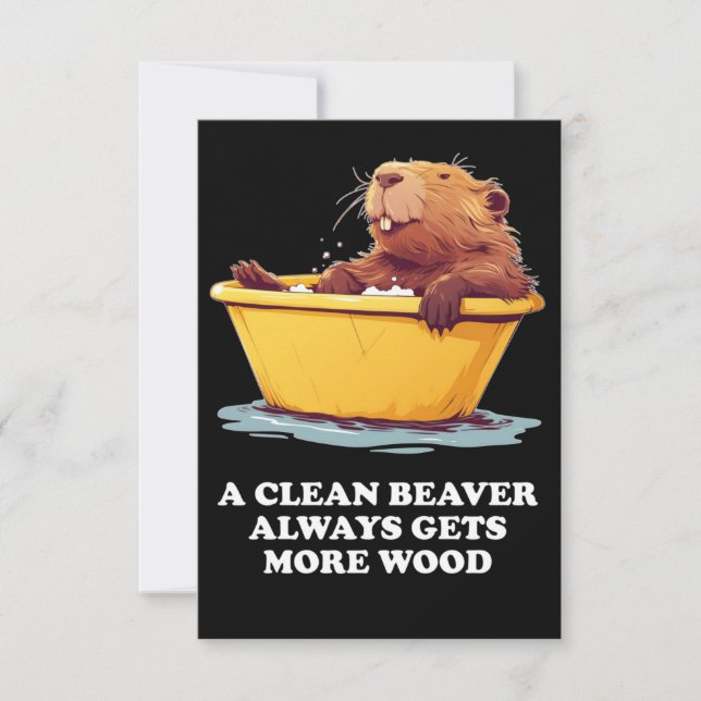 Carte De Remerciements Beaver Lover (Devant)