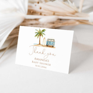 Carte De Remerciements Bébé à bord Baby shower d'été