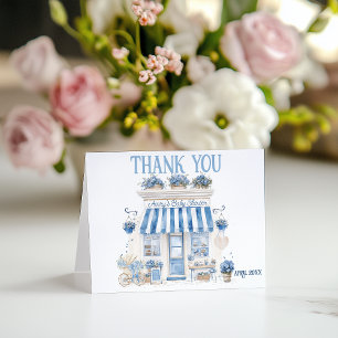 Carte De Remerciements Bebe Cafe Bonjour Bebe Baby shower à thème parisie