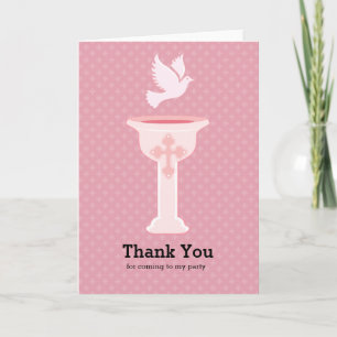 Carte De Remerciements Bébé de baptême * choisissez la couleur d'arrière