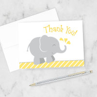 Bébé Éléphant Gris Jaune Moderne Célébration de Na