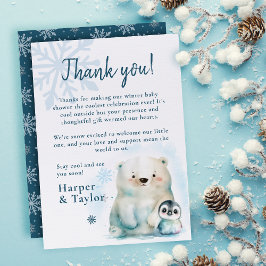 Carte De Remerciements Bébé Il fait froid dehors
