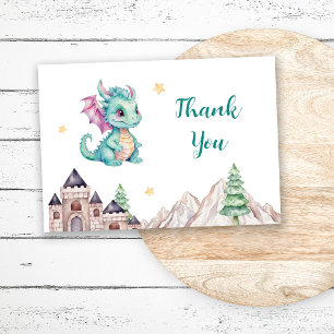 Carte De Remerciements Bébé mignon Dragon