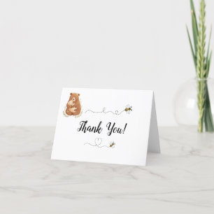 Carte De Remerciements Bébé Ours Nous Pouvons Attendre