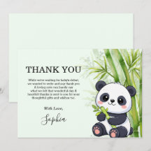 Bébé panda ours en bambou Shower