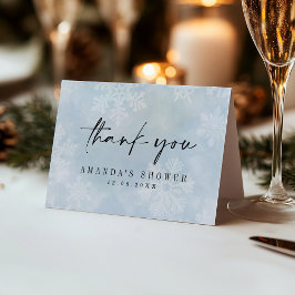 Carte De Remerciements Bébé simple Il fait froid dehors Douche d'hiver pl