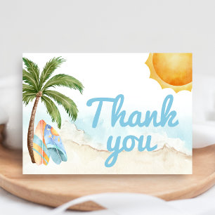 Carte De Remerciements Bébé Surf Baby à Bord Baby Shower