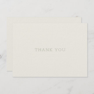 Carte de remerciements Beige Tan Vert Traditionnel