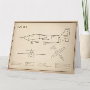 Carte De Remerciements Bell X-1 - Plan directeur de l'avion SD