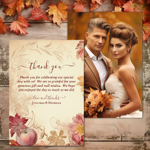 Carte De Remerciements Belle Automne Mariage de automne Vintage Photo
