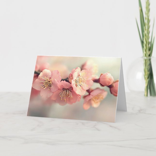 Carte De Remerciements Belle cerise japonaise à fleurs - Sakura (Devant)