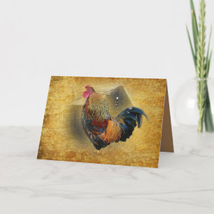 Carte De Remerciements Belle coop de poulet rôti et de grange rustique