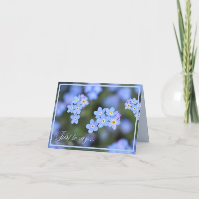 Carte De Remerciements Belle fleurs Oubliez-moi-pas (Devant)
