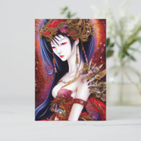 Belle Japonaise fille Imaginaire gothique Triptyqu