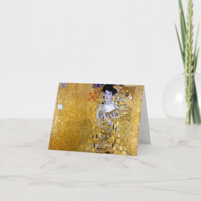 Carte De Remerciements Belle La Femme en Or Gustav Klimt (Devant)