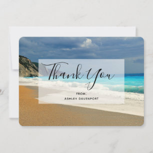 Carte De Remerciements Belle Mer Turquoise Photo Tropicale
