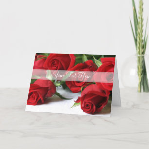 Carte De Remerciements Belle Roses Rouges Personnalisées Toutes Les Occas