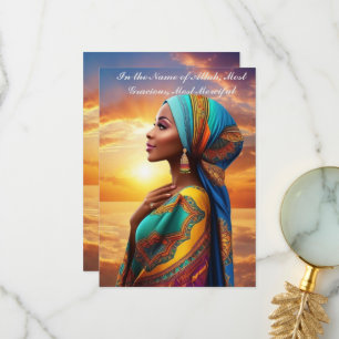 Carte De Remerciements Belles femmes afro-américaines islamiques