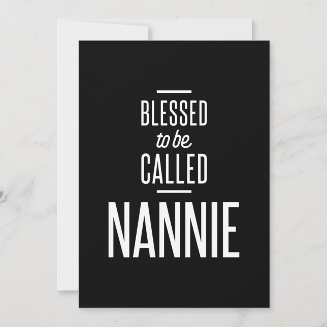 Carte De Remerciements Béni D'Être Appelé Nannie (Devant)
