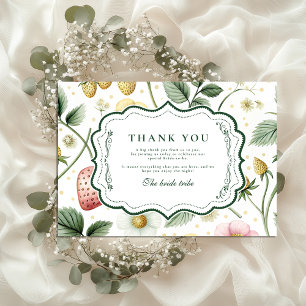 Carte De Remerciements Berry Botanical Charm Fête des mariées