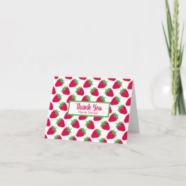 Carte De Remerciements Berry fête d'anniversaire à thème fraise