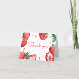 Carte De Remerciements Berry fraise Baby shower sucré