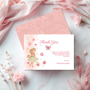 Carte De Remerciements Berry Magical Fairy Girl Birthday Party
