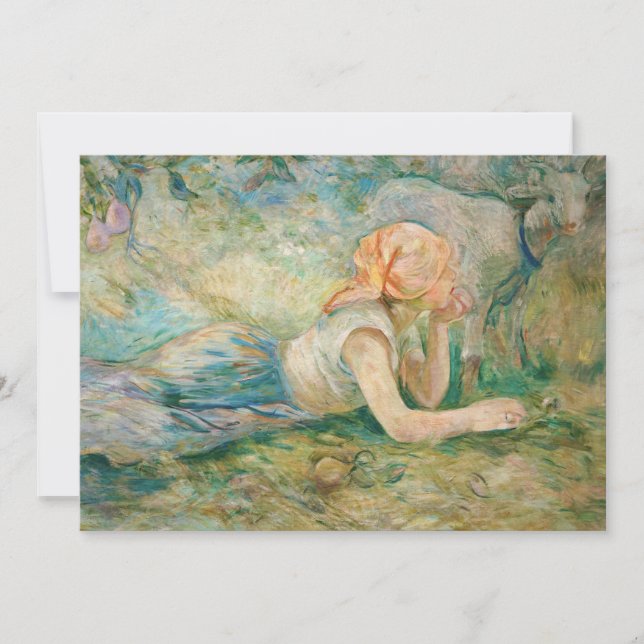 Carte De Remerciements Berthe Morisot - Berger au repos (Devant)