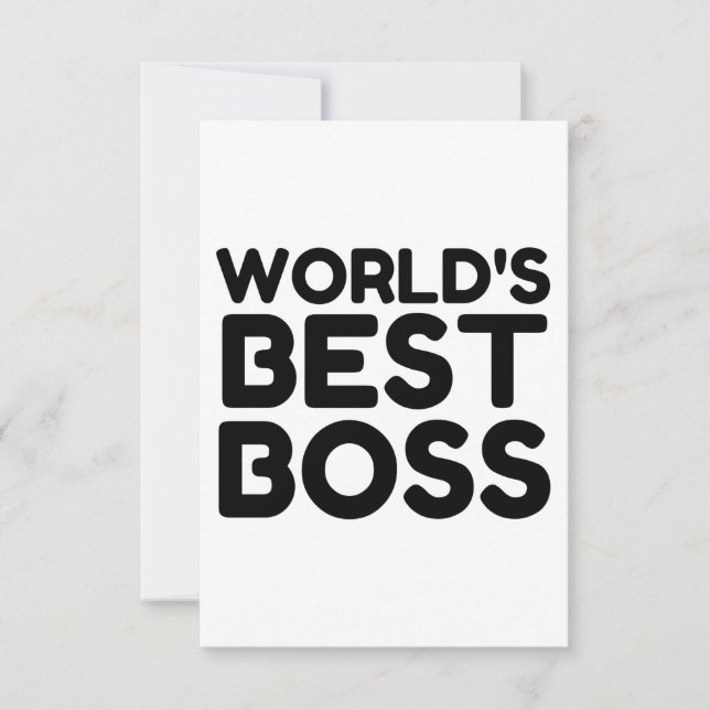 CARTE DE REMERCIEMENTS BEST BOSS (Devant)