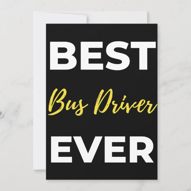 Carte De Remerciements Best Bus (Devant)