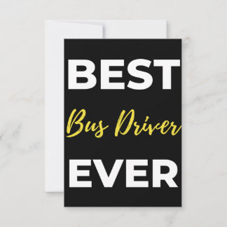Carte De Remerciements Best Bus Driver Ever