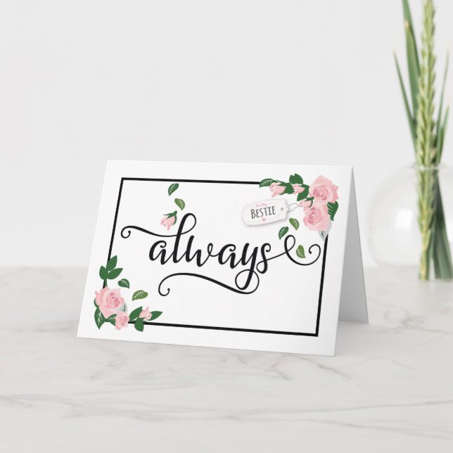 Carte De Remerciements Bestie Merci, Toujours - Vous avez été là pour moi (Devant)